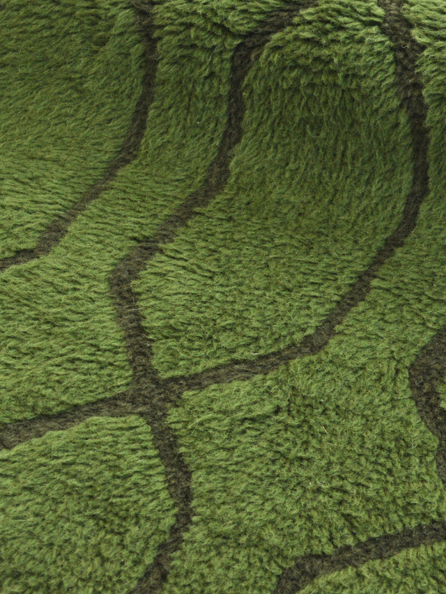 Rafi Wool Shaggy Washable Rug - Green