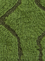 Rafi Wool Shaggy Washable Rug - Green