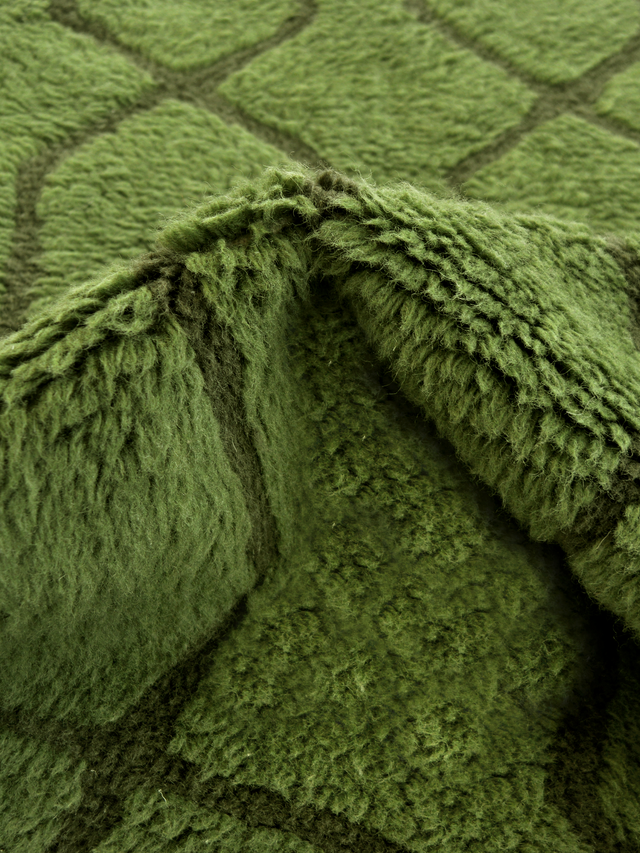 Rafi Wool Shaggy Washable Rug - Green