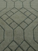 Elm Wool Shaggy Washable Rug - Sage Green