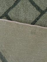 Elm Wool Shaggy Washable Rug - Sage Green