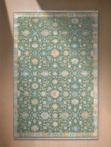 Varro Wool & Bamboo Silk Hand-knotted Rug - Sage Green