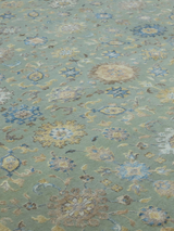 Varro Wool & Bamboo Silk Hand-knotted Rug - Sage Green