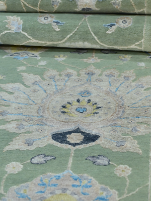Zuvi Wool & Bamboo Silk Hand-knotted Persian Rug - Grey