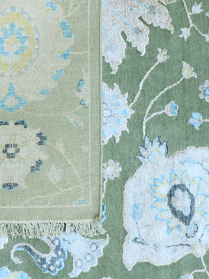 Zuvi Wool & Bamboo Silk Hand-knotted Persian Rug - Grey
