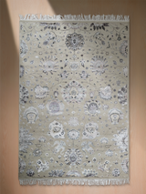 Romo Wool & Bamboo Silk Hand-knotted Rug - Beige
