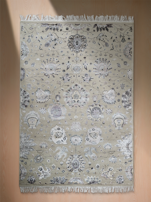 Romo Wool & Bamboo Silk Hand-knotted Persian Rug - Beige