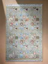 Subo Wool & Bamboo Silk Hand-knotted Rug - Grey