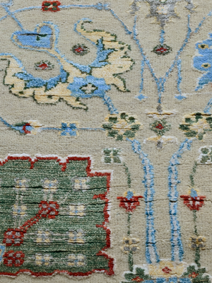 Subo Wool & Bamboo Silk Hand-knotted Persian Rug - Grey