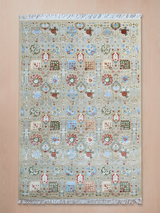 Subo Wool & Bamboo Silk Hand-knotted Rug - Grey