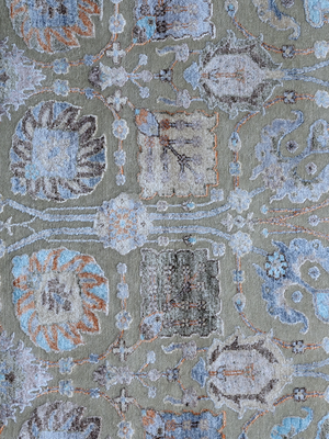 Varro Wool & Bamboo Silk Hand-knotted Persian Rug - Sand