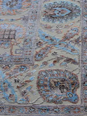 Varro Wool & Bamboo Silk Hand-knotted Persian Rug - Sand