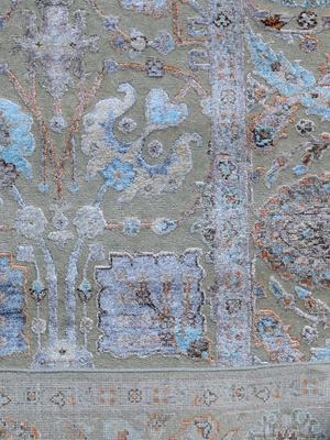 Varro Wool & Bamboo Silk Hand-knotted Persian Rug - Sand