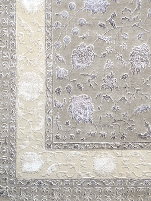 Carev Hand-knotted New Zealand Wool Persian Rug - Sand