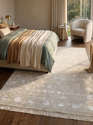 Soren Hand-knotted New Zealand Wool Persian Rug - Cream