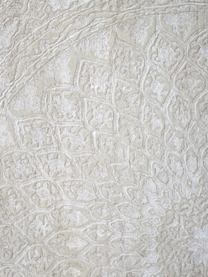 Seran Hand-knotted New Zealand Wool Round Persian Rug - Cream