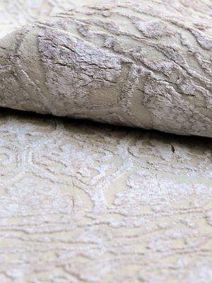 Seran Hand-knotted New Zealand Wool Round Persian Rug - Cream
