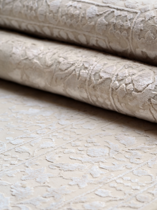 Davan Hand-knotted New Zealand Wool Persian Rug - Cream