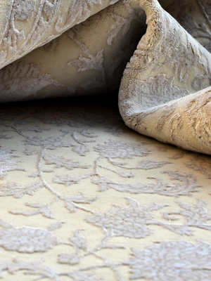 Tessim Hand-knotted New Zealand Wool Persian Rug - Cream