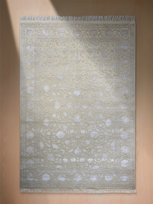 Tessim Hand-knotted New Zealand Wool Persian Rug - Cream
