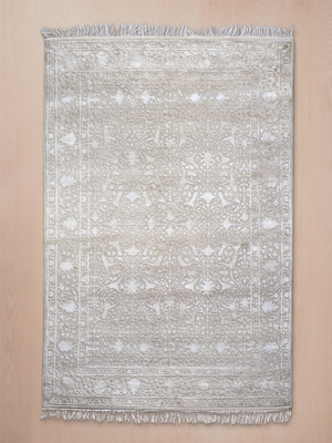 Lourne Hand-knotted New Zealand Wool Persian Rug - Cream