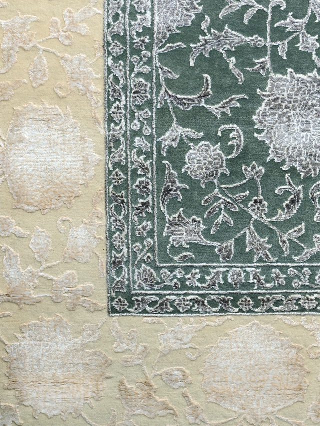 Jofra Hand-knotted New Zealand Wool Rug - Light Blue