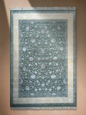 Jofra Hand-knotted New Zealand Wool Persian Rug - Light Blue