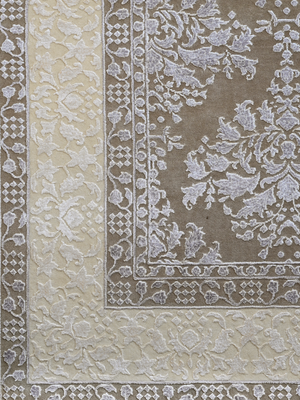 Carev Hand-knotted Wool Persian Rug - Grey
