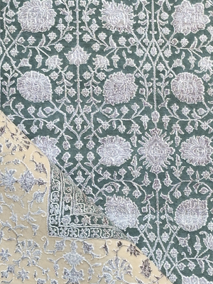 Presto Hand-knotted New Zealand Wool Persian Rug - Sea Green