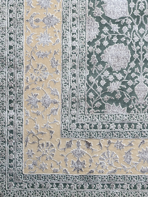 Presto Hand-knotted New Zealand Wool Persian Rug - Sea Green