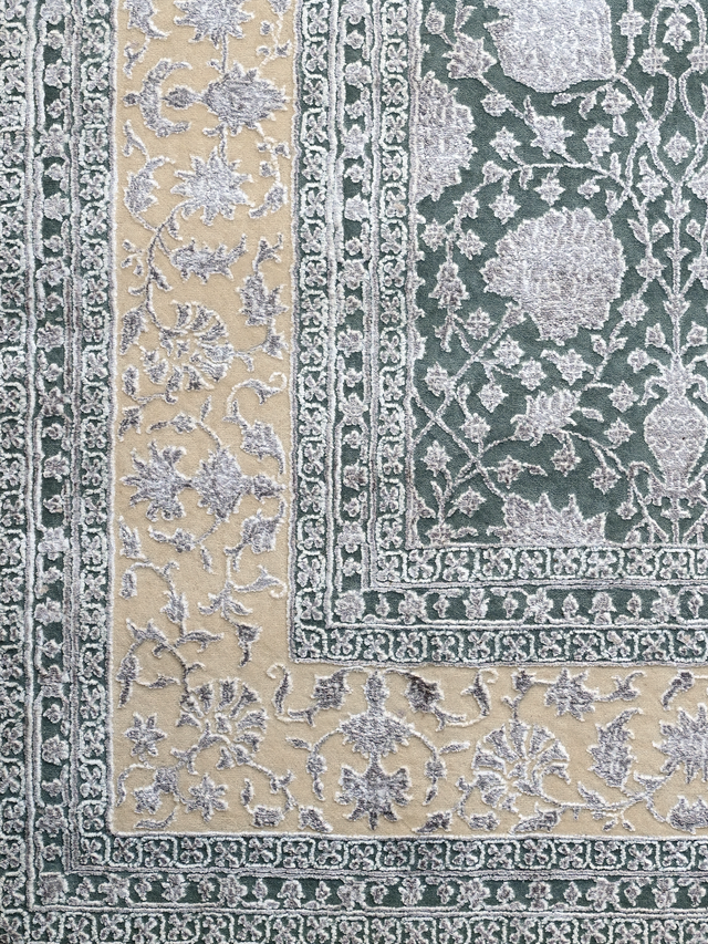 Presto Hand-knotted New Zealand Wool Rug - Sea Green