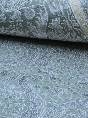 Alca Hand-knotted New Zealand Wool Persian Rug - Sea Green