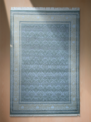 Alca Hand-knotted New Zealand Wool Persian Rug - Sea Green