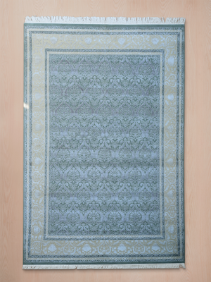 Alca Hand-knotted New Zealand Wool Persian Rug - Sea Green