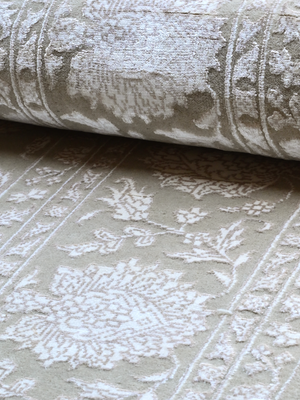 Carev New Zealand Wool & Viscose Persian Rug - Grey