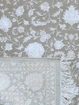 Carev New Zealand Wool & Viscose Persian Rug - Grey