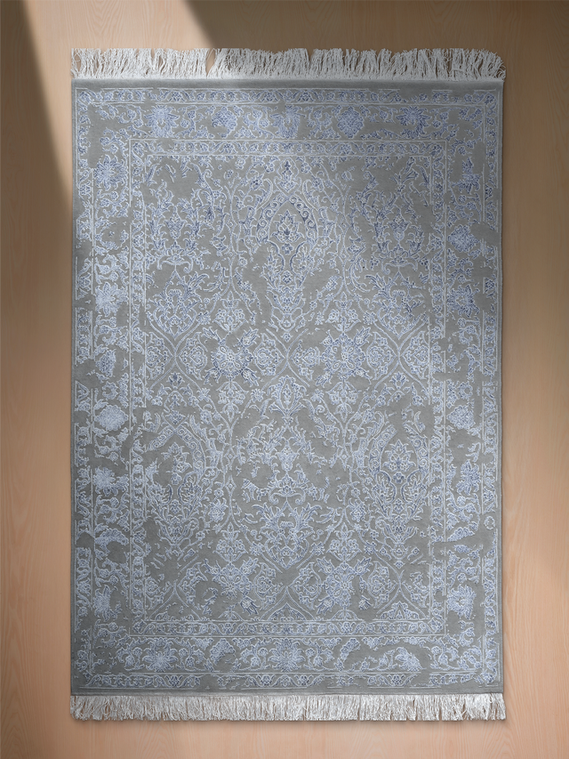 Caro Hand-knotted New Zealand Wool Rug - Grey