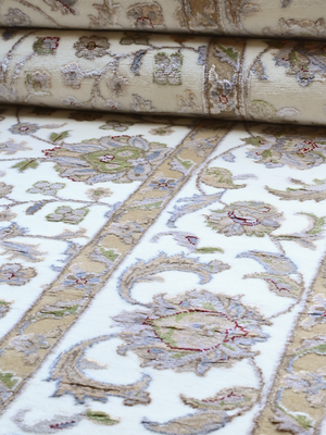 Kavan Hand-knotted New Zealand Wool Persian Rug - Cream