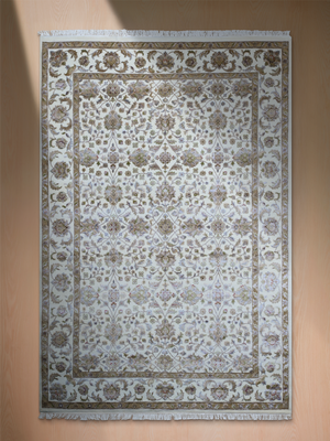 Kavan Hand-knotted New Zealand Wool Persian Rug - Cream