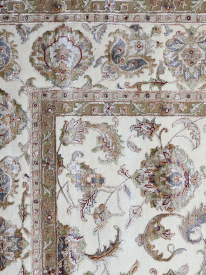 Bretil Hand-knotted New Zealand Wool Persian Rug - Cream