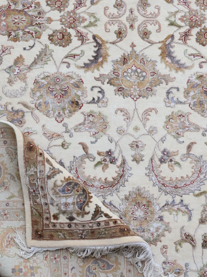 Bretil Hand-knotted New Zealand Wool Persian Rug - Cream