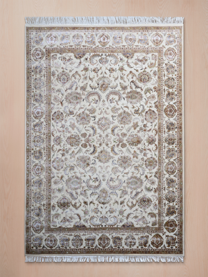 Bretil Hand-knotted New Zealand Wool Persian Rug - Cream