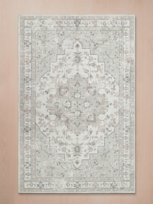 Aram Hand-woven Washable Persian Rug - Beige