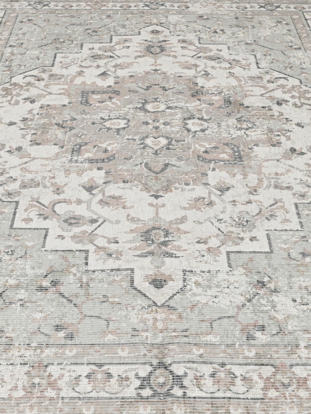Aram Hand-woven Washable Rug - Beige