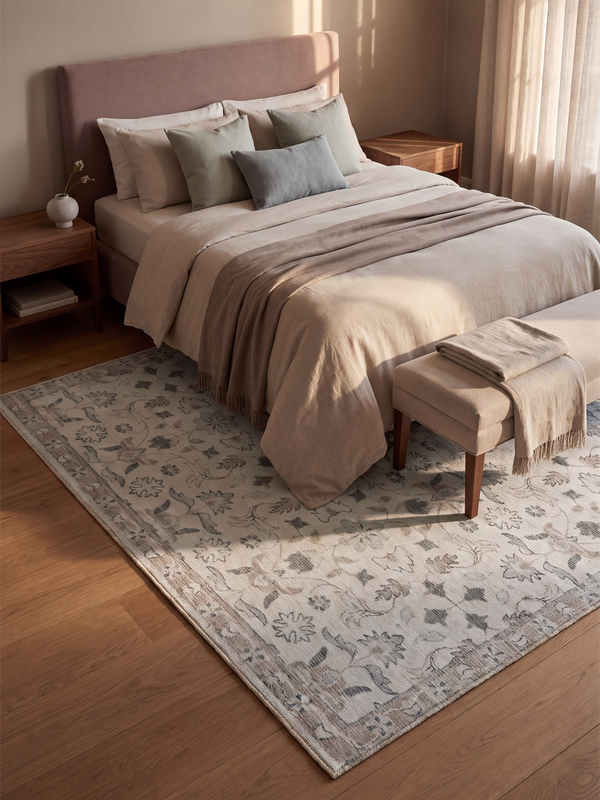 Setam Hand-woven Washable Persian Rug - Off White
