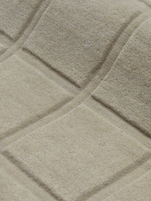 Zafar Wool Hand-tufted Geometric Rug - Beige