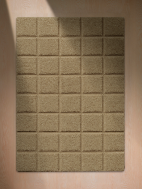 Zafar Wool Hand-tufted Geometric Rug - Sand