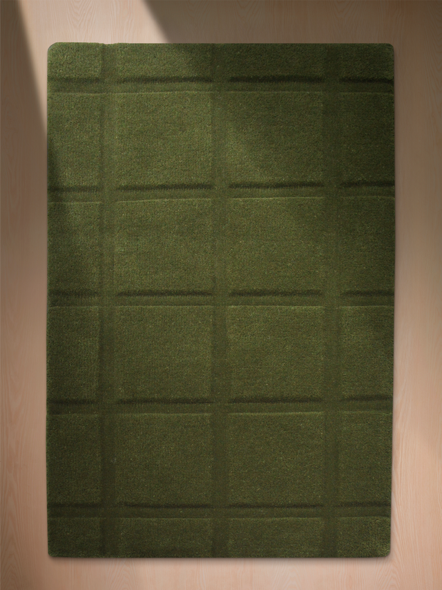 Zafar Wool Hand-tufted Rug - Olive Green