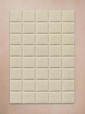 Zafar Wool Hand-tufted Geometric Rug - Ivory