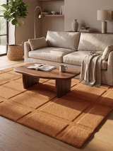 Zafar Wool Hand-tufted Rug - Rust
